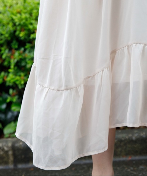 flower(フラワー)の「スウィングティアードスカート(スカート・レディース・ベージュ/ブラウン・FREE)」の13枚目の写真