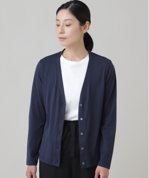 SUNSPEL(サンスペル)の「SUNSPEL / WOMEN’S Q82 PLAIN LONG SLEEVE CARDI(カーディガン/ボレロ・レディース・ブラック/ホワイト/ネイビー・1/2)」の3枚目の写真