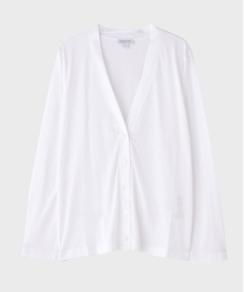 SUNSPEL(サンスペル)の「SUNSPEL / WOMEN’S Q82 PLAIN LONG SLEEVE CARDI(カーディガン/ボレロ・レディース・ブラック/ホワイト/ネイビー・1/2)」の8枚目の写真