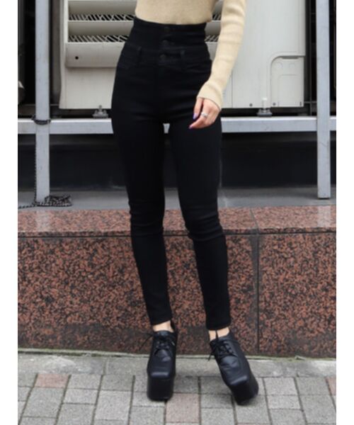 EMODA（エモダ）の「【ELDER】SYMハイウエストデニム（デニムパンツ・レディース・ブラック/インディゴブルー/ブルー/ネイビー・SMALL/MEDIUM/X-SMALL）」の7枚目の写真