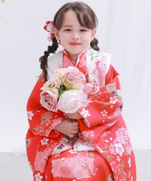 KYOETSU（キョウエツ）の「被布セット 二部式 セパレート 三歳 4点セット (  着物 + 被布 + 伊達衿 + 巾着 )（着物・キッズ・ホワイト系その他4/ホワイト系その他2/ピンク系その他6/パープル系その他/パープル系その他2/ピンク系その他2/イエロー系その他/オレンジ系その他/ピンク系その他5/ブルー系その他/ホワイト系その他/レッド系その他3/ブラック系その他/ブルー系その他2/ピンク系その他/レッド系その他2/ピンク系その他3/ホワイト系その他3/レッド系その他/ピンク系その他4/その他1/その他2/その他3/その他6/その他4/その他5・90-100cm）」の22枚目の写真