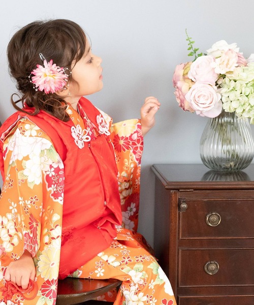 KYOETSU（キョウエツ）の「被布セット 二部式 セパレート 三歳 4点セット (  着物 + 被布 + 伊達衿 + 巾着 )（着物・キッズ・ホワイト系その他4/ホワイト系その他2/ピンク系その他6/パープル系その他/パープル系その他2/ピンク系その他2/イエロー系その他/オレンジ系その他/ピンク系その他5/ブルー系その他/ホワイト系その他/レッド系その他3/ブラック系その他/ブルー系その他2/ピンク系その他/レッド系その他2/ピンク系その他3/ホワイト系その他3/レッド系その他/ピンク系その他4/その他1/その他2/その他3/その他6/その他4/その他5・90-100cm）」の20枚目の写真