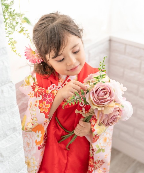 KYOETSU（キョウエツ）の「被布セット 二部式 セパレート 三歳 4点セット (  着物 + 被布 + 伊達衿 + 巾着 )（着物・キッズ・ホワイト系その他4/ホワイト系その他2/ピンク系その他6/パープル系その他/パープル系その他2/ピンク系その他2/イエロー系その他/オレンジ系その他/ピンク系その他5/ブルー系その他/ホワイト系その他/レッド系その他3/ブラック系その他/ブルー系その他2/ピンク系その他/レッド系その他2/ピンク系その他3/ホワイト系その他3/レッド系その他/ピンク系その他4/その他1/その他2/その他3/その他6/その他4/その他5・90-100cm）」の16枚目の写真