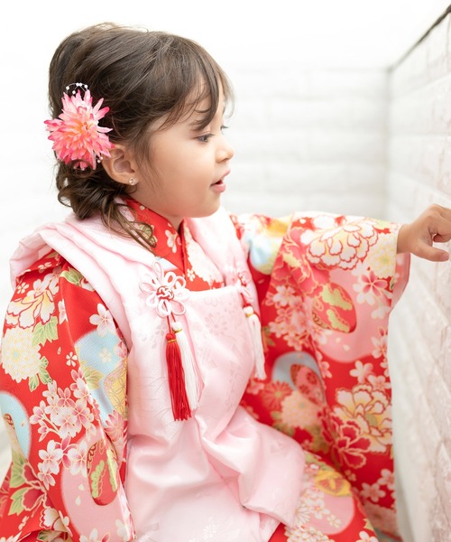 KYOETSU（キョウエツ）の「被布セット 二部式 セパレート 三歳 4点セット (  着物 + 被布 + 伊達衿 + 巾着 )（着物・キッズ・ホワイト系その他4/ホワイト系その他2/ピンク系その他6/パープル系その他/パープル系その他2/ピンク系その他2/イエロー系その他/オレンジ系その他/ピンク系その他5/ブルー系その他/ホワイト系その他/レッド系その他3/ブラック系その他/ブルー系その他2/ピンク系その他/レッド系その他2/ピンク系その他3/ホワイト系その他3/レッド系その他/ピンク系その他4/その他1/その他2/その他3/その他6/その他4/その他5・90-100cm）」の18枚目の写真