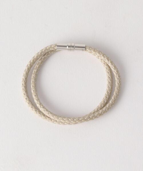 BEAUTY&YOUTH UNITED ARROWS(ビューティーアンドユースユナイテッドアローズ)の「【WEB限定】 by フェイクリザード ブレスレット(ブレスレット・メンズ・ブラック/ライトブルー/ベージュ/ダークブラウン/ピンク/ライム・FREE)」の4枚目の写真