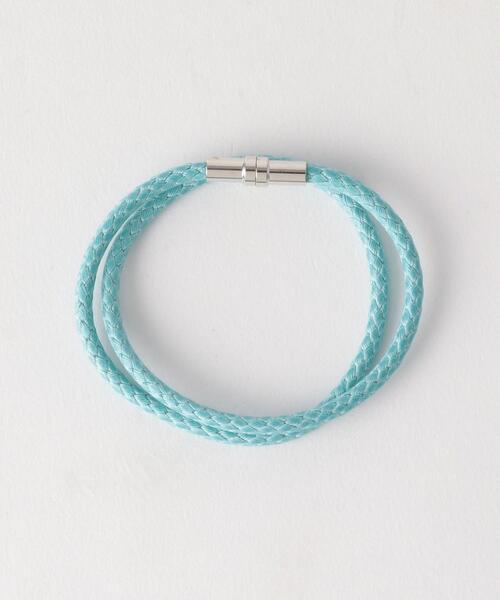 BEAUTY&YOUTH UNITED ARROWS(ビューティーアンドユースユナイテッドアローズ)の「【WEB限定】 by フェイクリザード ブレスレット(ブレスレット・メンズ・ブラック/ライトブルー/ベージュ/ダークブラウン/ピンク/ライム・FREE)」の1枚目の写真