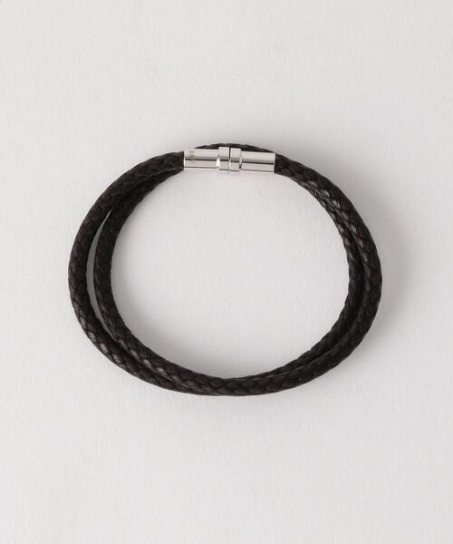 BEAUTY&YOUTH UNITED ARROWS(ビューティーアンドユースユナイテッドアローズ)の「【WEB限定】 by フェイクリザード ブレスレット(ブレスレット・メンズ・ブラック/ライトブルー/ベージュ/ダークブラウン/ピンク/ライム・FREE)」の2枚目の写真