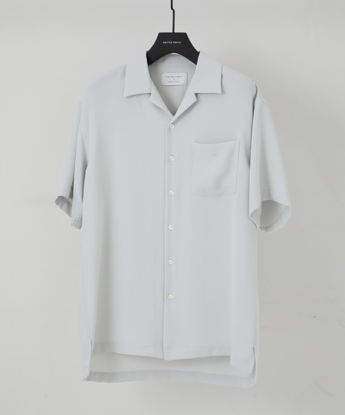 UNITED TOKYO（ユナイテッドトウキョウ）の「DRYツイルオープンカラーシャツ/ビッグシルエット/オーバーサイズ（シャツ/ブラウス・メンズ・ライトグレー/ブラック/カーキ/ブルー/グリーン/インディゴブルー・1/2/3）」の3枚目の写真