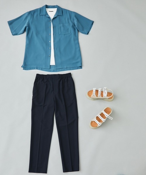 UNITED TOKYO（ユナイテッドトウキョウ）の「DRYツイルオープンカラーシャツ/ビッグシルエット/オーバーサイズ（シャツ/ブラウス・メンズ・ライトグレー/ブラック/カーキ/ブルー/グリーン/インディゴブルー・1/2/3）」の7枚目の写真