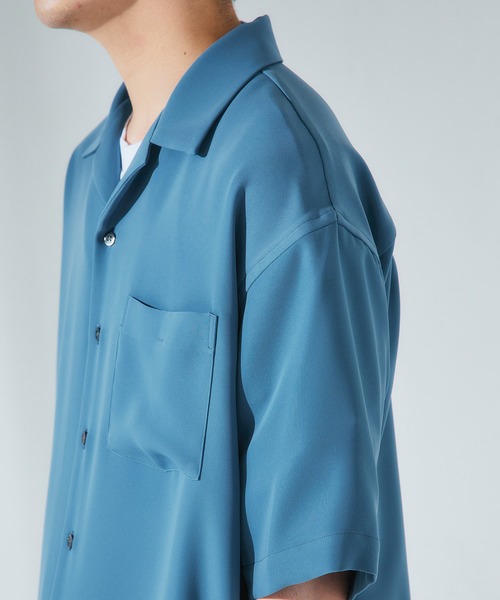 UNITED TOKYO（ユナイテッドトウキョウ）の「DRYツイルオープンカラーシャツ/ビッグシルエット/オーバーサイズ（シャツ/ブラウス・メンズ・ライトグレー/ブラック/カーキ/ブルー/グリーン/インディゴブルー・1/2/3）」の17枚目の写真