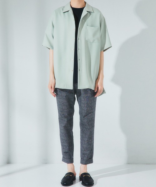 UNITED TOKYO（ユナイテッドトウキョウ）の「DRYツイルオープンカラーシャツ/ビッグシルエット/オーバーサイズ（シャツ/ブラウス・メンズ・ライトグレー/ブラック/カーキ/ブルー/グリーン/インディゴブルー・1/2/3）」の8枚目の写真