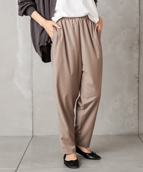 PUAL CE CIN（ピュアルセシン）の「ゆるっとボトムテーパード（その他パンツ・レディース・ベージュ/ネイビー/グリーン/カーキ・FREE）」の2枚目の写真