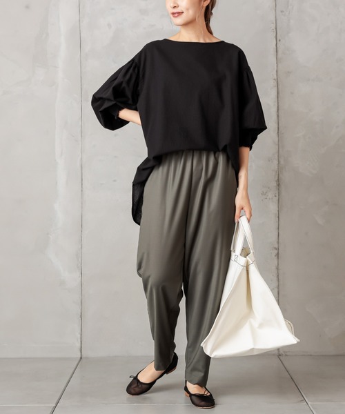 PUAL CE CIN（ピュアルセシン）の「ゆるっとボトムテーパード（その他パンツ・レディース・ベージュ/ネイビー/グリーン/カーキ・FREE）」の12枚目の写真