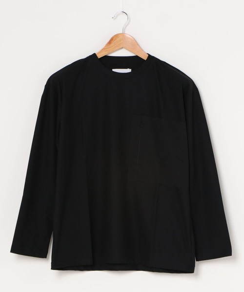 STUDIOUS（ステュディオス）の「【STUDIOUS】ZIPポケットロングスリーブTシャツ（Tシャツ/カットソー・メンズ・カーキ/ホワイト/ブラック/グレー・3/1/2）」の3枚目の写真