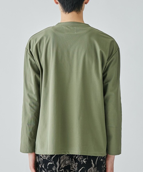 STUDIOUS（ステュディオス）の「【STUDIOUS】ZIPポケットロングスリーブTシャツ（Tシャツ/カットソー・メンズ・カーキ/ホワイト/ブラック/グレー・3/1/2）」の14枚目の写真