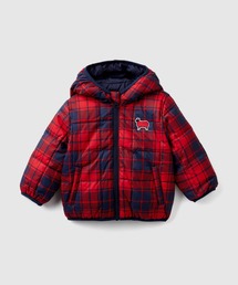 BENETTON (UNITED COLORS OF BENETTON)（ベネトンユナイテッドカラーズオブベネトン）の「キッズ撥水リバーシブルフード中綿ジャケット（ナイロンジャケット・キッズ）」