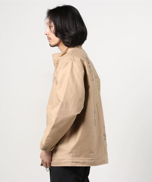 MILITARY JACKET / ランダム ロゴグラフィック 裏キルティング