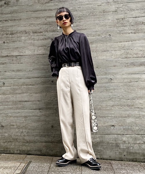 PAGEBOY（ページボーイ）の「テンセルスマートトレンチパンツ(セットアップ/スリーピース)（その他パンツ・レディース・ホワイト系その他/ブラック/ベージュ系その他・SMALL/MEDIUM）」の6枚目の写真