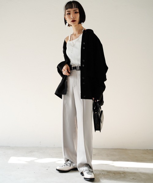 PAGEBOY（ページボーイ）の「テンセルスマートトレンチパンツ(セットアップ/スリーピース)（その他パンツ・レディース・ホワイト系その他/ブラック/ベージュ系その他・SMALL/MEDIUM）」の10枚目の写真