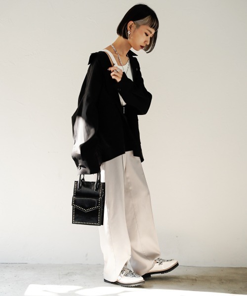 PAGEBOY（ページボーイ）の「テンセルスマートトレンチパンツ(セットアップ/スリーピース)（その他パンツ・レディース・ホワイト系その他/ブラック/ベージュ系その他・SMALL/MEDIUM）」の11枚目の写真