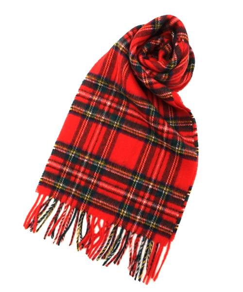 BEAMS BOY(ビームスボーイ)の「HIGHLAND TWEEDS / TARTAN SCARF 14FW(マフラー・レディース・レッド/サックスブルー/ネイビー/グレー/ベージュ/インディゴブルー・ONE SIZE)」の6枚目の写真