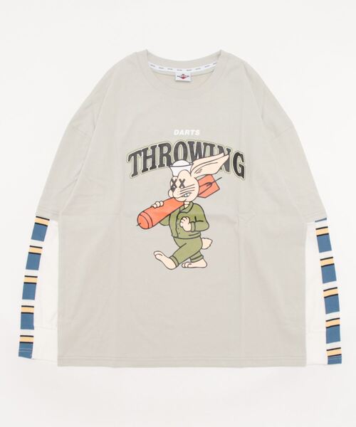 セール】【HOOK】重ね着風長袖tシャツ（Tシャツ/カットソー