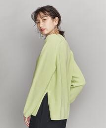BEAUTY&YOUTH UNITED ARROWS | BY 7ゲージ畦スリットクルーネックニットプルオーバー -ウォッシャブル-(ニット/セーター)