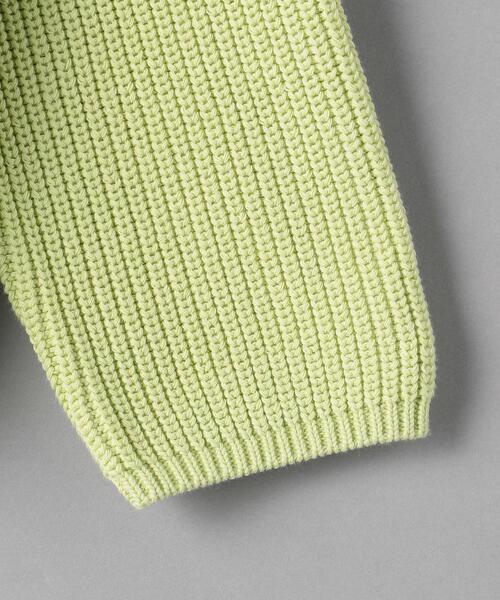 BEAUTY&YOUTH UNITED ARROWS（ビューティーアンドユースユナイテッドアローズ）の「BY 7ゲージ畦スリットクルーネックニットプルオーバー -ウォッシャブル-（ニット/セーター・レディース・オフホワイト/ライム/ベージュ・FREE）」の12枚目の写真