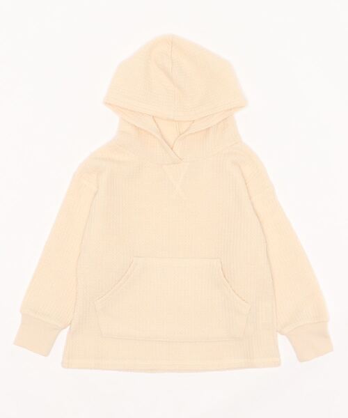 ＆yam（アンドヤム）の「ふわふわワッフルパーカー（パーカー・キッズ・ホワイト/ブラック/ベージュ/パープル/ベージュ系その他/ブラウン・100/110/120/130/140/150/160）」の7枚目の写真