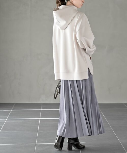 rps（アールピーエス）の「ダンボールプルパーカー（パーカー・レディース・チャコールグレー/ラベンダー/ライトカーキ/グレイッシュベージュ/グレイッシュブルー/ブラウン/カーキ/アイボリー/ブラック・M/フリー）」の12枚目の写真