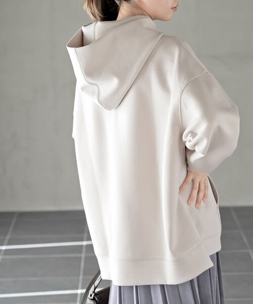 rps（アールピーエス）の「ダンボールプルパーカー（パーカー・レディース・チャコールグレー/ラベンダー/ライトカーキ/グレイッシュベージュ/グレイッシュブルー/ブラウン/カーキ/アイボリー/ブラック・M/フリー）」の16枚目の写真