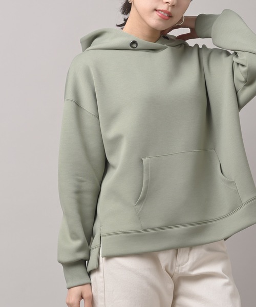 rps（アールピーエス）の「ダンボールプルパーカー（パーカー・レディース・チャコールグレー/ラベンダー/ライトカーキ/グレイッシュベージュ/グレイッシュブルー/ブラウン/カーキ/アイボリー/ブラック・M/フリー）」の7枚目の写真