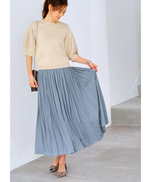 STYLE DELI（スタイルデリ）の「【Made in JAPAN】V.サテンギャザー  