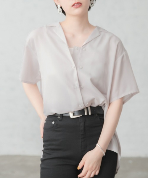 PAGEBOY（ページボーイ）の「WボタンアソートカイキンSS（シャツ/ブラウス・レディース・ブラック/ホワイト系その他/ブラック系その他/グレイッシュベージュ/グレー系その他2/ベージュ系その他/ホワイト系その他2・FREE）」の7枚目の写真