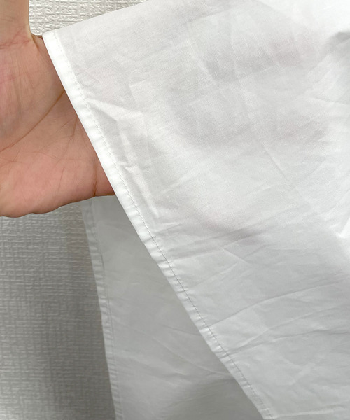 JUNOAH（ジュノア）の「ティアード5分袖スタンドカラーワンピース（ワンピース・レディース・ホワイト/ブラック/ネイビー/グレー/グレイッシュベージュ・MEDIUM/LARGE/X-LARGE）」の21枚目の写真