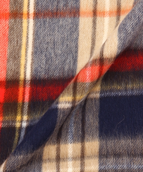 UNITED ARROWS(ユナイテッドアローズ)の「○<BEGG(ベグ)>UA CHK 35 180 マフラー◆(マフラー・レディース・ベージュ/ピンク/レッド/ネイビー・フリー)」の7枚目の写真