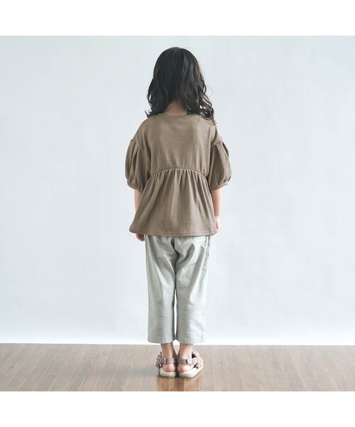 apres les cours（アプレレクール）の「ウエストタックTシャツ（Tシャツ/カットソー・キッズ・ブラウン/ラベンダー・140/90/100/110/120/80/130）」の4枚目の写真
