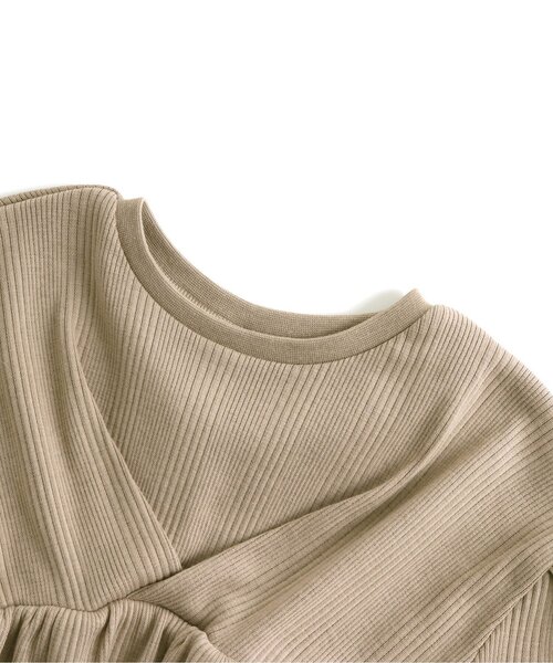 apres les cours（アプレレクール）の「ウエストタックTシャツ（Tシャツ/カットソー・キッズ・ブラウン/ラベンダー・140/90/100/110/120/80/130）」の8枚目の写真