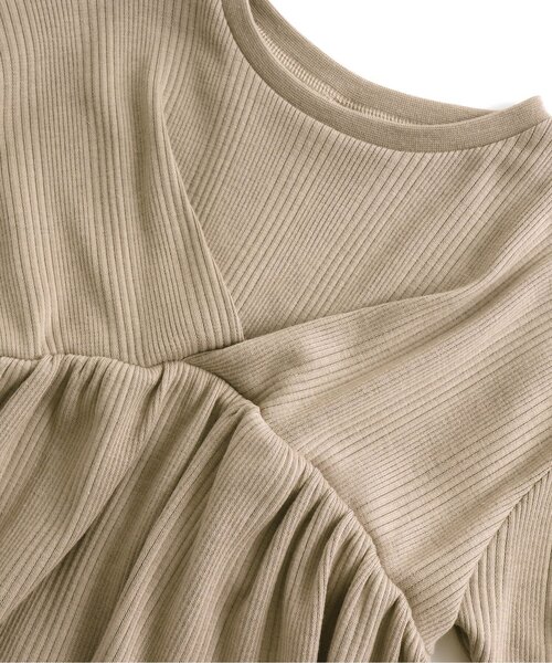 apres les cours（アプレレクール）の「ウエストタックTシャツ（Tシャツ/カットソー・キッズ・ブラウン/ラベンダー・140/90/100/110/120/80/130）」の9枚目の写真