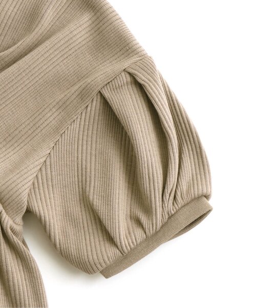 apres les cours（アプレレクール）の「ウエストタックTシャツ（Tシャツ/カットソー・キッズ・ブラウン/ラベンダー・140/90/100/110/120/80/130）」の10枚目の写真