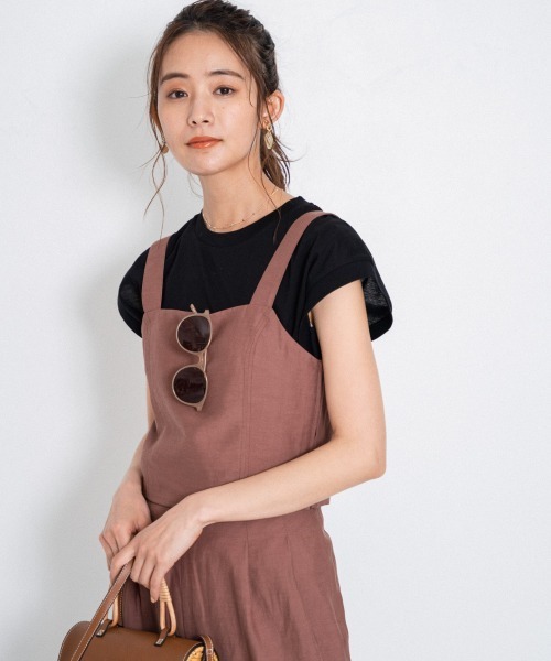 Andemiu（アンデミュウ）の「セットアップキャミサロペット946730（サロペット/オーバーオール・レディース・ブラック/ブラウン/オレンジ・SMALL/MEDIUM）」の14枚目の写真