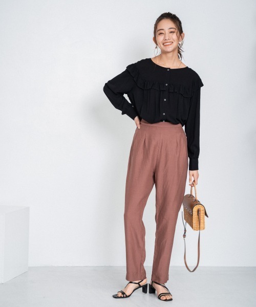 Andemiu（アンデミュウ）の「セットアップキャミサロペット946730（サロペット/オーバーオール・レディース・ブラック/ブラウン/オレンジ・SMALL/MEDIUM）」の7枚目の写真