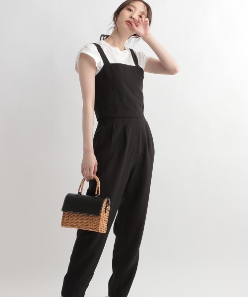 Andemiu（アンデミュウ）の「セットアップキャミサロペット946730（サロペット/オーバーオール・レディース・ブラック/ブラウン/オレンジ・SMALL/MEDIUM）」の4枚目の写真