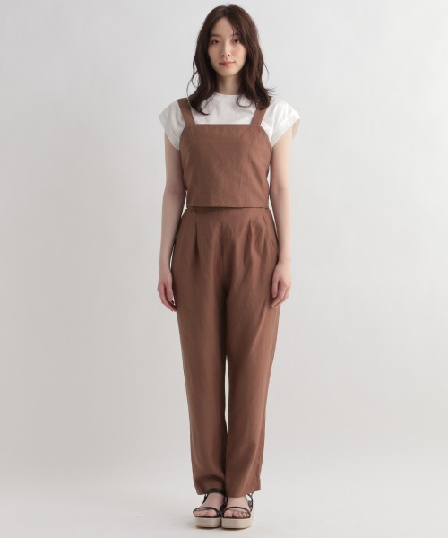 Andemiu（アンデミュウ）の「セットアップキャミサロペット946730（サロペット/オーバーオール・レディース・ブラック/ブラウン/オレンジ・SMALL/MEDIUM）」の8枚目の写真