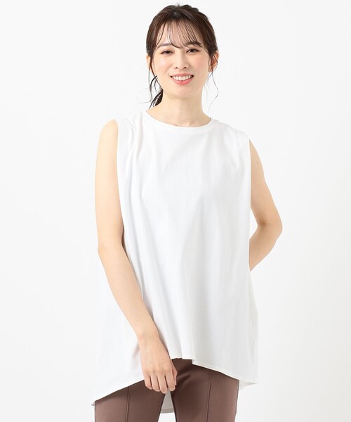 ANY SIS（エニィスィス）の「【L'aube】バックフレアーディテール カットソー（Tシャツ/カットソー・レディース・ホワイト系/ブラック系/黄土色系・0）」の9枚目の写真