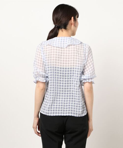 Clice de Paris（クリシェドゥパリス）の「PSGシアーチェックBL（シャツ/ブラウス・レディース・ブルー/グレー・ONESIZE）」の5枚目の写真