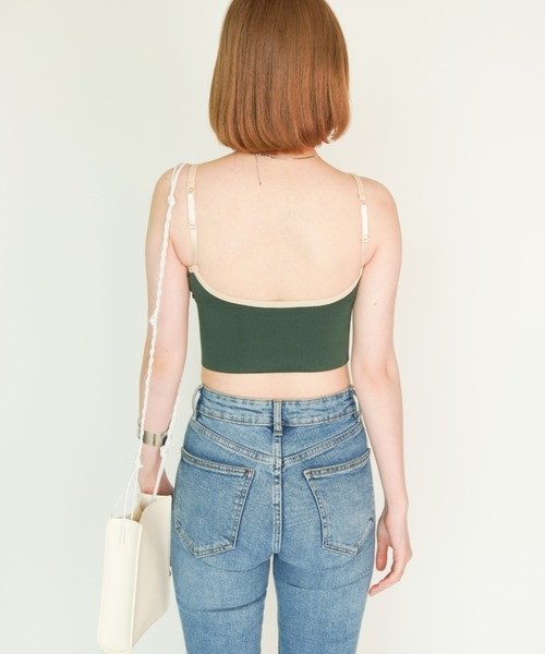 yuue' ( wear )(ユーイ)の「パイピングラインブラトップキャミソール(キャミソール・レディース・ホワイト/ブラック/ダークグリーン/ネイビー/イエロー/オレンジ/グリーン・FREE)」の10枚目の写真