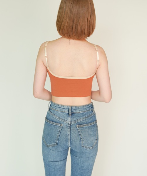 yuue' ( wear )(ユーイ)の「パイピングラインブラトップキャミソール(キャミソール・レディース・ホワイト/ブラック/ダークグリーン/ネイビー/イエロー/オレンジ/グリーン・FREE)」の13枚目の写真