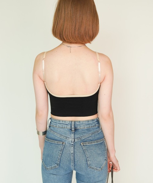 yuue' ( wear )(ユーイ)の「パイピングラインブラトップキャミソール(キャミソール・レディース・ホワイト/ブラック/ダークグリーン/ネイビー/イエロー/オレンジ/グリーン・FREE)」の21枚目の写真