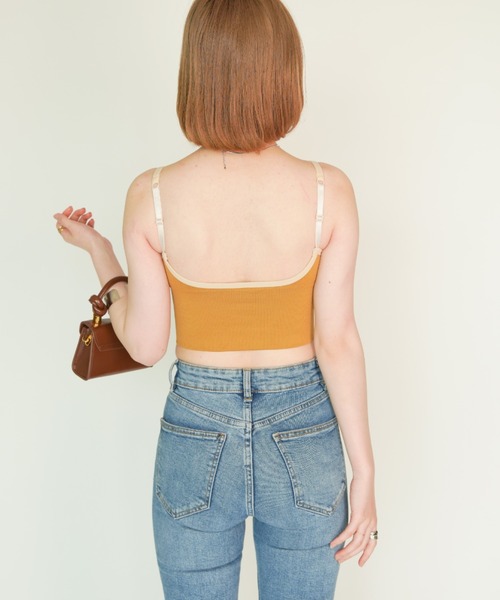 yuue' ( wear )(ユーイ)の「パイピングラインブラトップキャミソール(キャミソール・レディース・ホワイト/ブラック/ダークグリーン/ネイビー/イエロー/オレンジ/グリーン・FREE)」の15枚目の写真